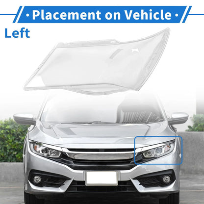 Car Front Left Headlight Lens Cover for Honda Acura 2007-2013 PC Clear