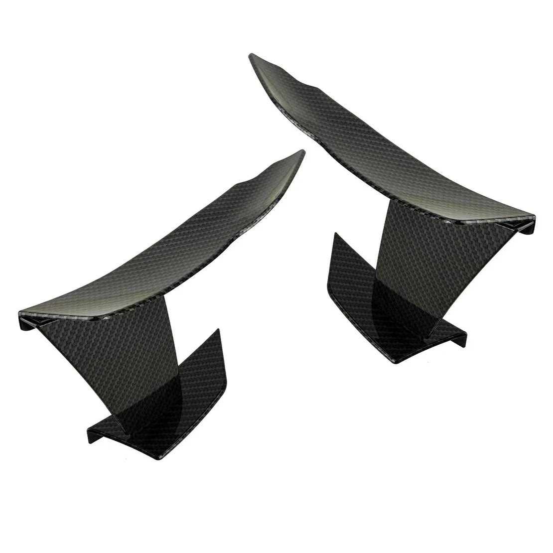 6pcs Carbon Fiber ABS Front Bumper Splitter Fins for Car