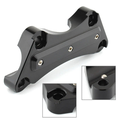3-Hole Black 1" Handlebar Risers Top Clamp for Harley Touring (1997-2019)
