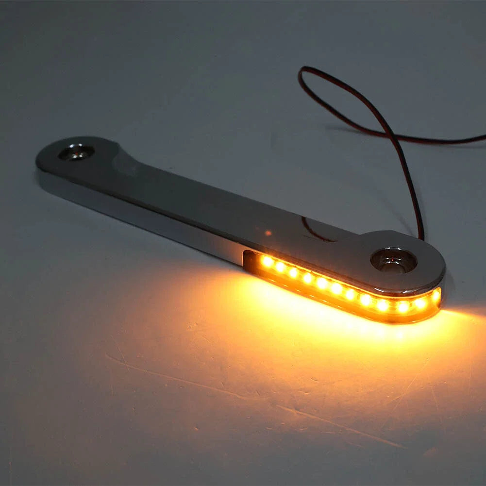 LED Flush Fork Turn Signal Brackets for Harley Street Glide, Electra Glide (2014-2023)