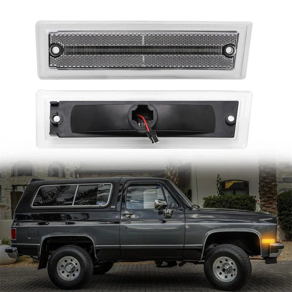 LED Side Marker Lights for Chevy C10 C20 C30 K10 K20 K30 K5 Suburban (1973-1987)