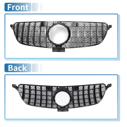 Front Upper Bumper Grille for Mercedes-Benz GLE450 2019 Chrome Silver