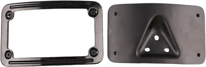 Black Curved Laydown License Plate Mount Bracket for Harley Dyna FXD Sportster (2006-2023)