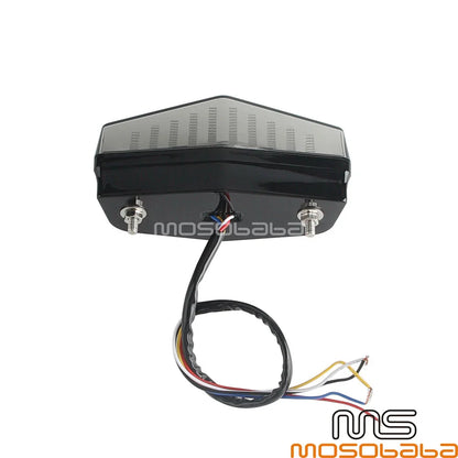 LED Brake Tail Light Assembly w/Gray Lens for Harley Honda (Universal)
