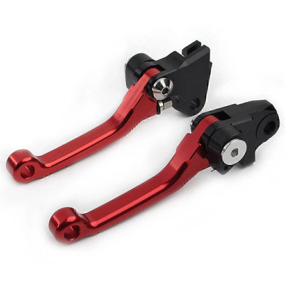 Red Pivot Brake Clutch Levers for KAWASAKI KX250F KX450F (2004-2023)