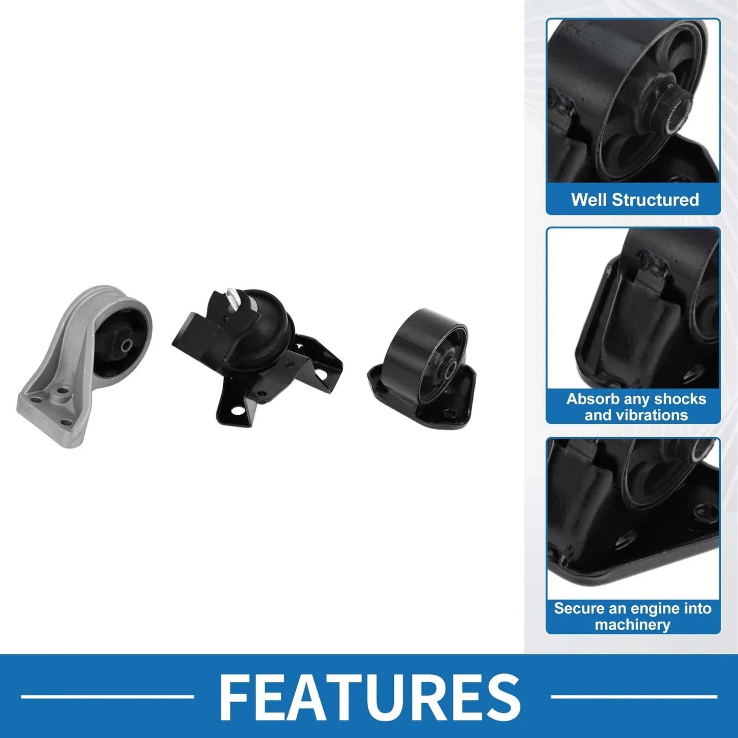 Engine Motor Trans Mount Set for Hyundai Santa Fe (2003-2006)
