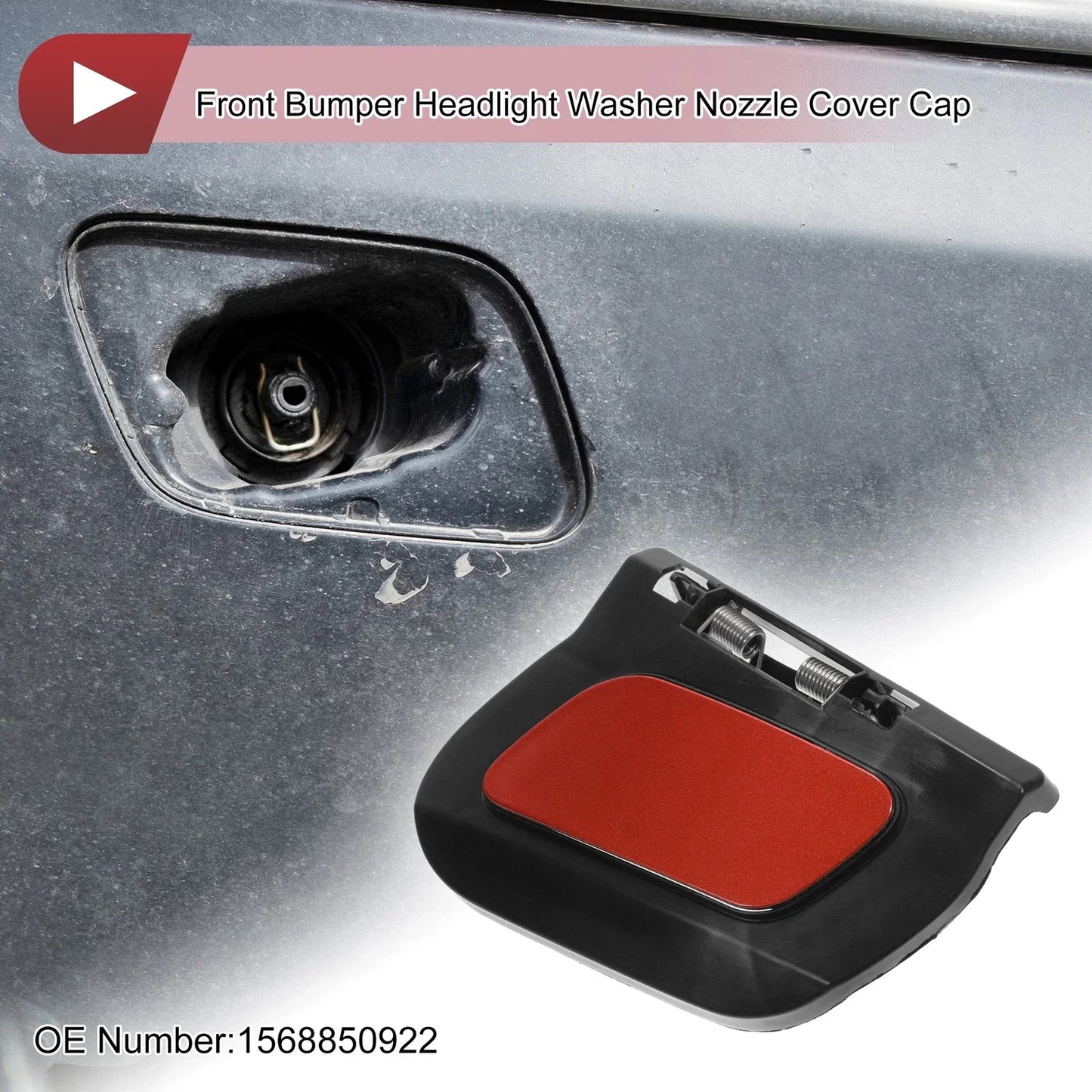 Front Left Washer Nozzle Cover for Mercedes-Benz GLA45 AMG 2015-2019 Red