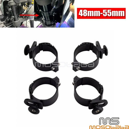 Front Fairing Windshield 48-55mm Fork Mount Clamp for Harley Dyna FXLR (2006-2023)