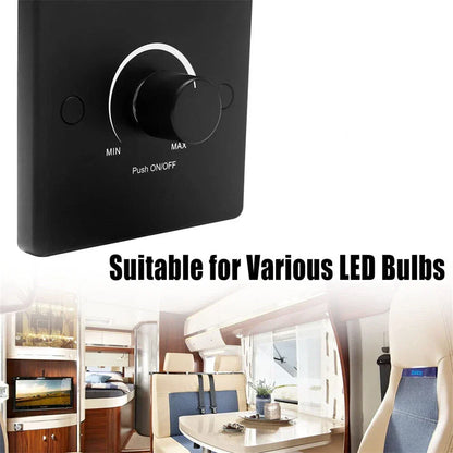 12V/24V PWM LED Dimmer Switch for Caravan Motorhome Trailer Lights