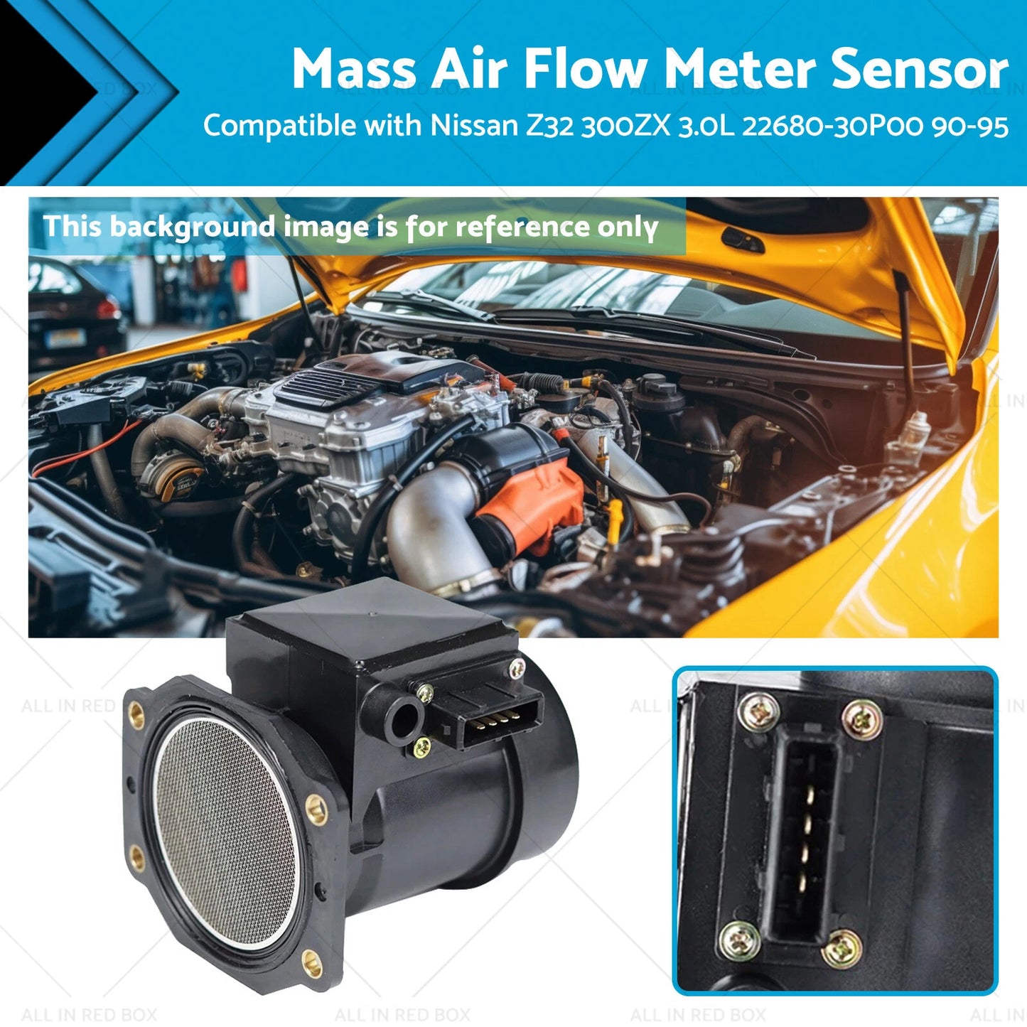 Mass Air Flow Meter Sensor for Nissan 300ZX Z32 3.0L (1990-1995)
