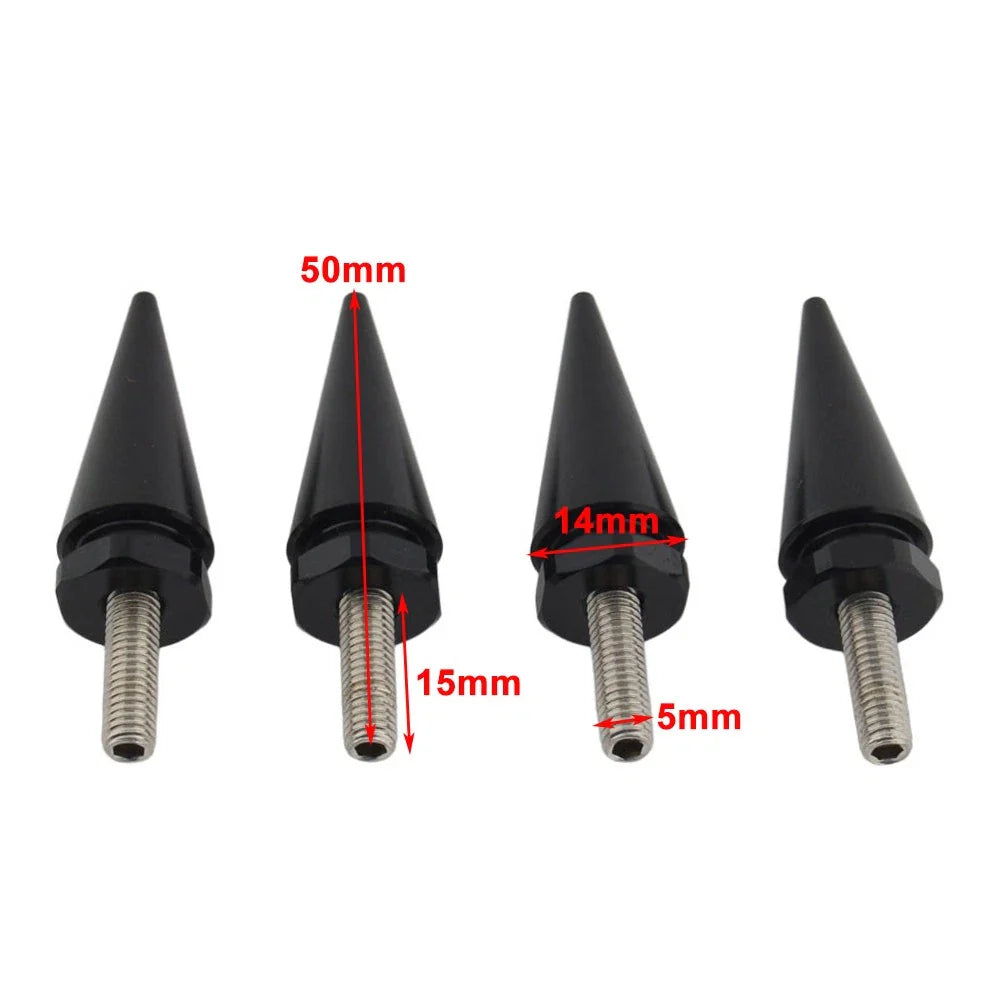 4 x 5mm Black Spike Windscreen Screw Bolts for Harley Touring Road Glide (98-25)