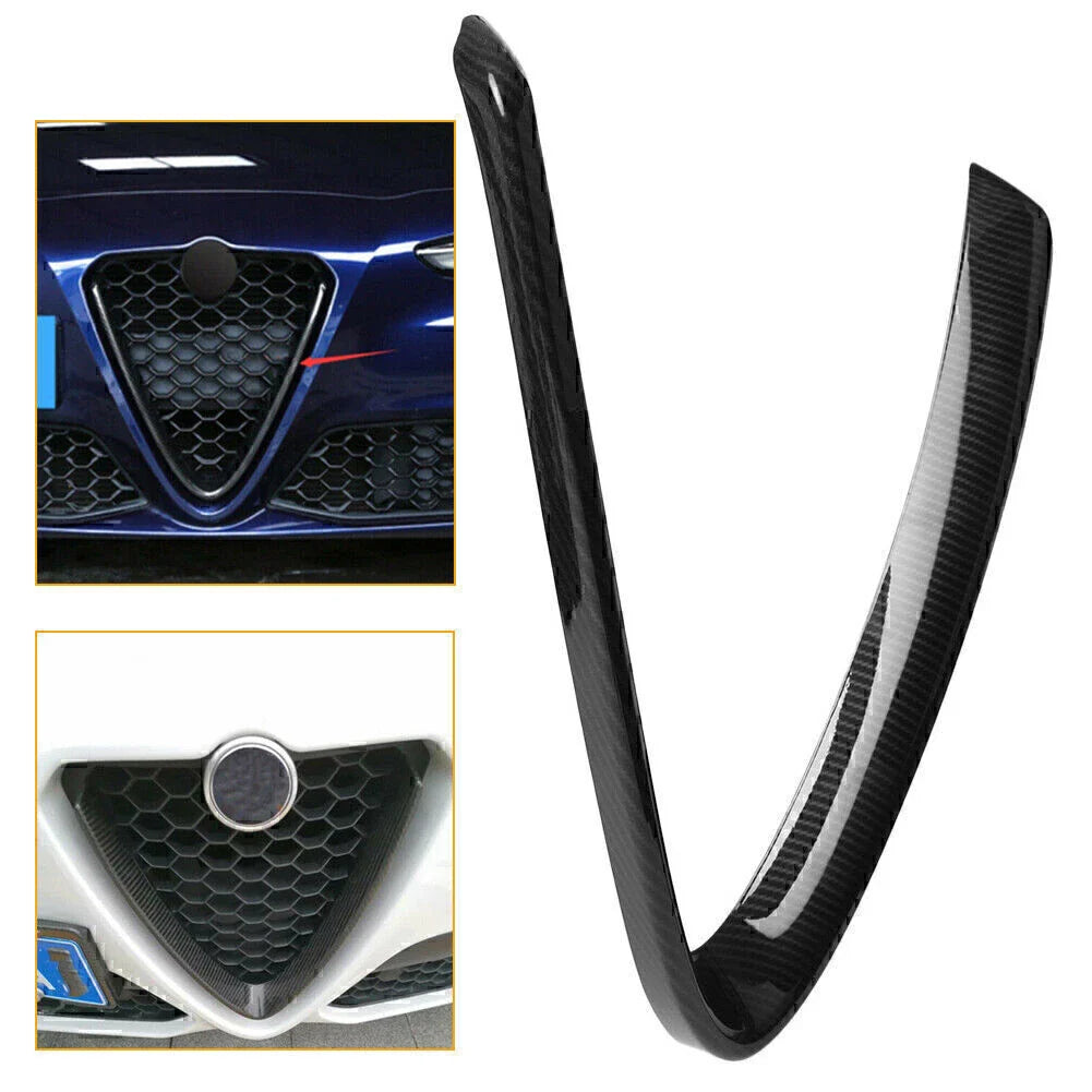ABS Carbon Fiber Front Grille Cover for Alfa Romeo Stelvio (2017-2022)