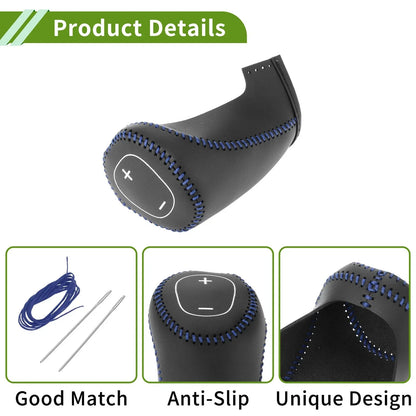 Car Gear Shift Knob Cover for Chevrolet Malibu (2016-2020) Black Blue