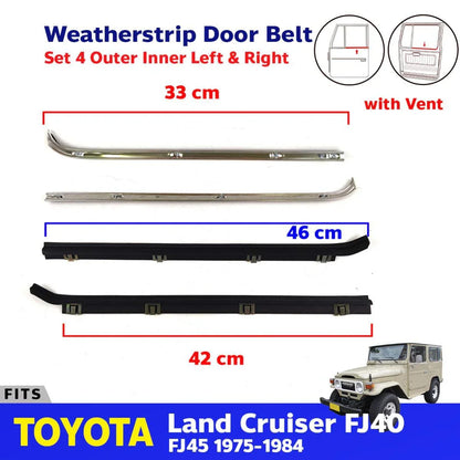 Weatherstrip Door Belt w Vent Fits Toyota Land Cruiser FJ40 FJ45 BJ 1975-84 EBDE