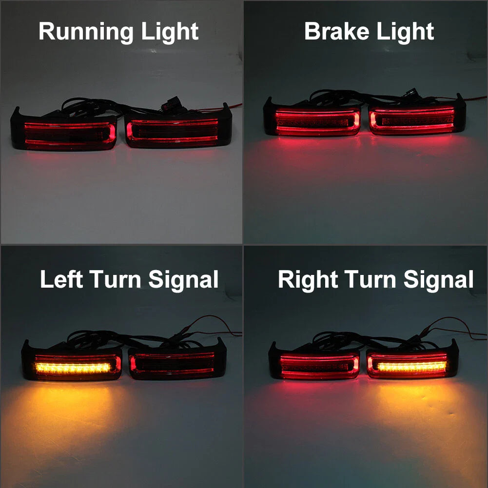 Saddlebag Run Brake LED Turn Lights for Harley CVO Electra Road Glide (2014-2023)