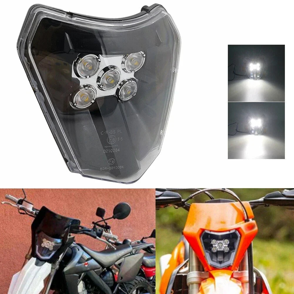 LED Headlight for KTM EXC XCF XCW TE TC FE 250 300 350 Off-Road (2003-2023)
