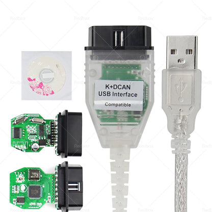 Diagnostic Connector Cable for BMW INPA K+CAN DCAN USB Interface