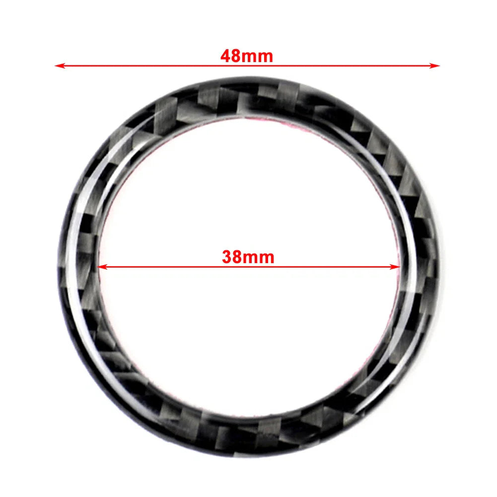 Carbon Fiber Engine Start Stop Button Ring Cover for Mercedes-Benz A B C GLC GLA (2013-2023)