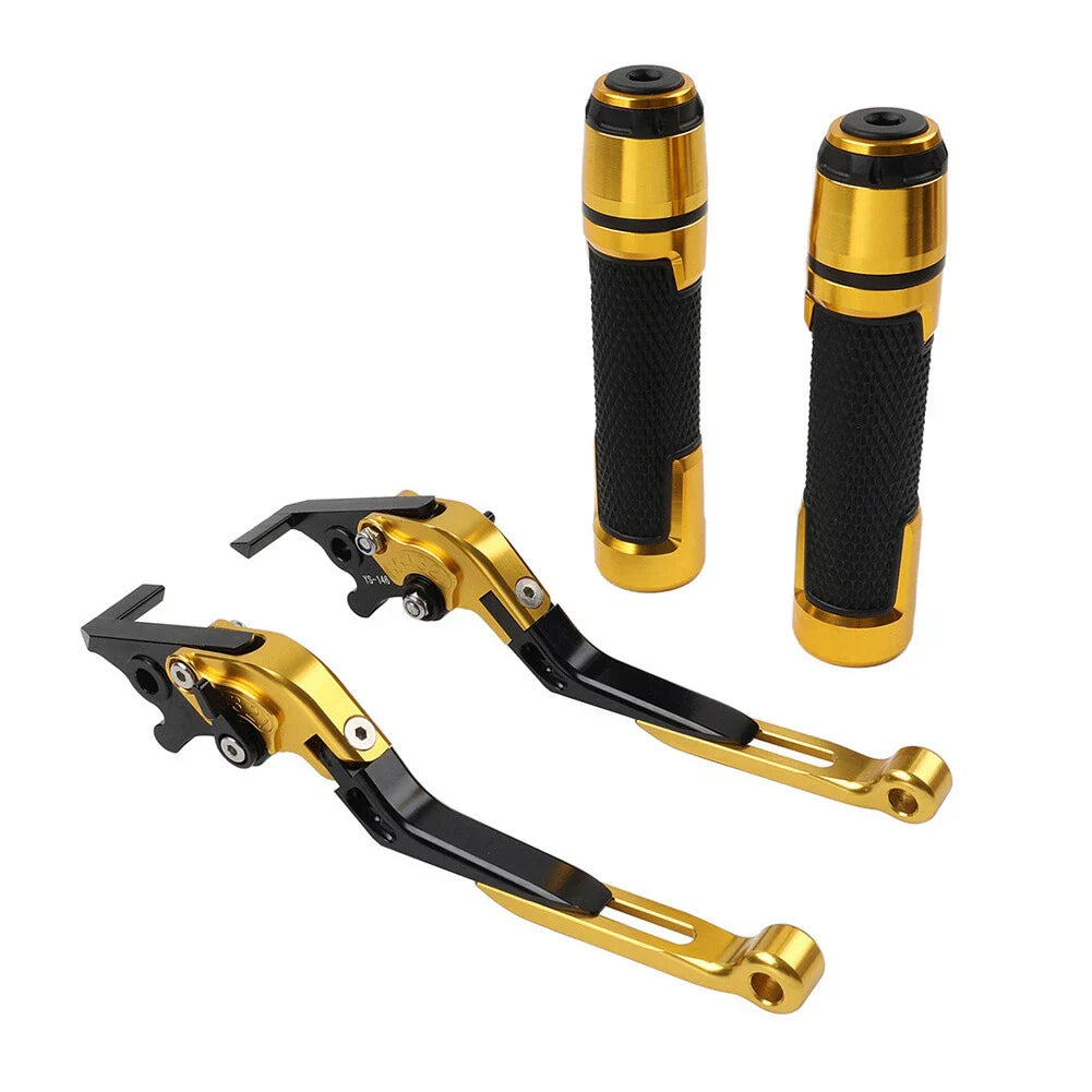 Gold Extendable Brake Clutch Lever Grip Set for Ducati Panigale (2012-2019)