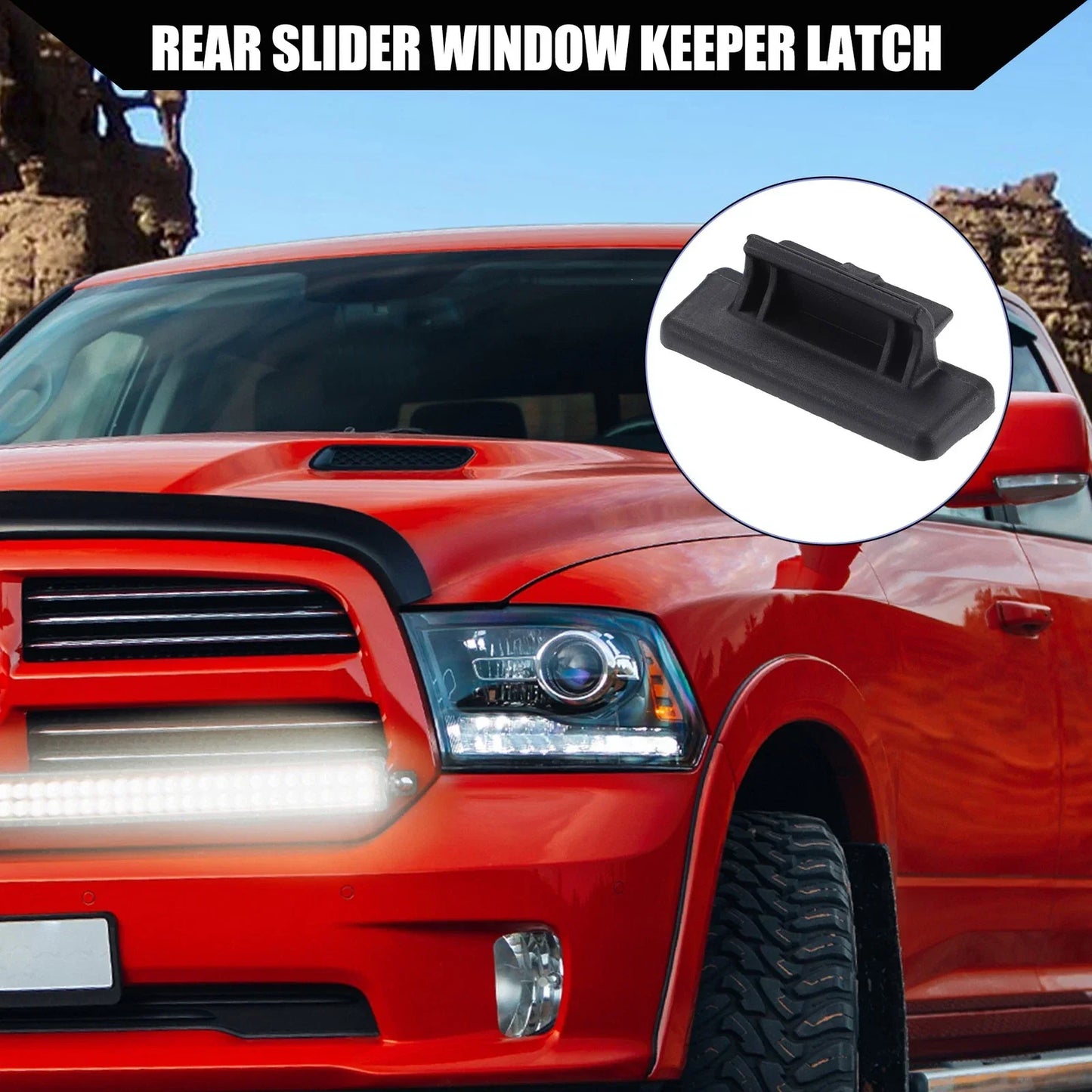 Rear Sliding Window Keeper Latch for Dodge Ram 1500 2500 (2010-2023)