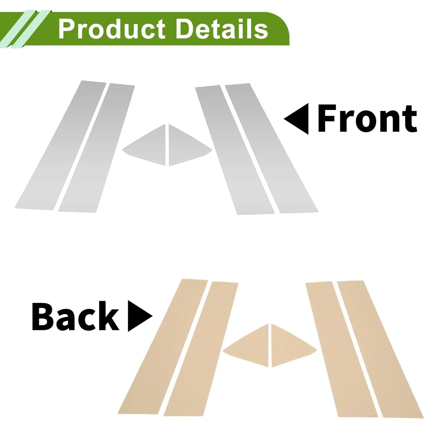 6 x Pillar Window Trim for Dodge Charger (2006-2010) Silver Tone