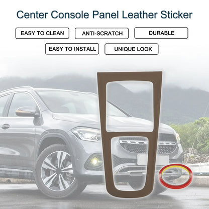 Center Console Panel Sticker for Mercedes-Benz GLA GLB EQA EQB Deep Brown
