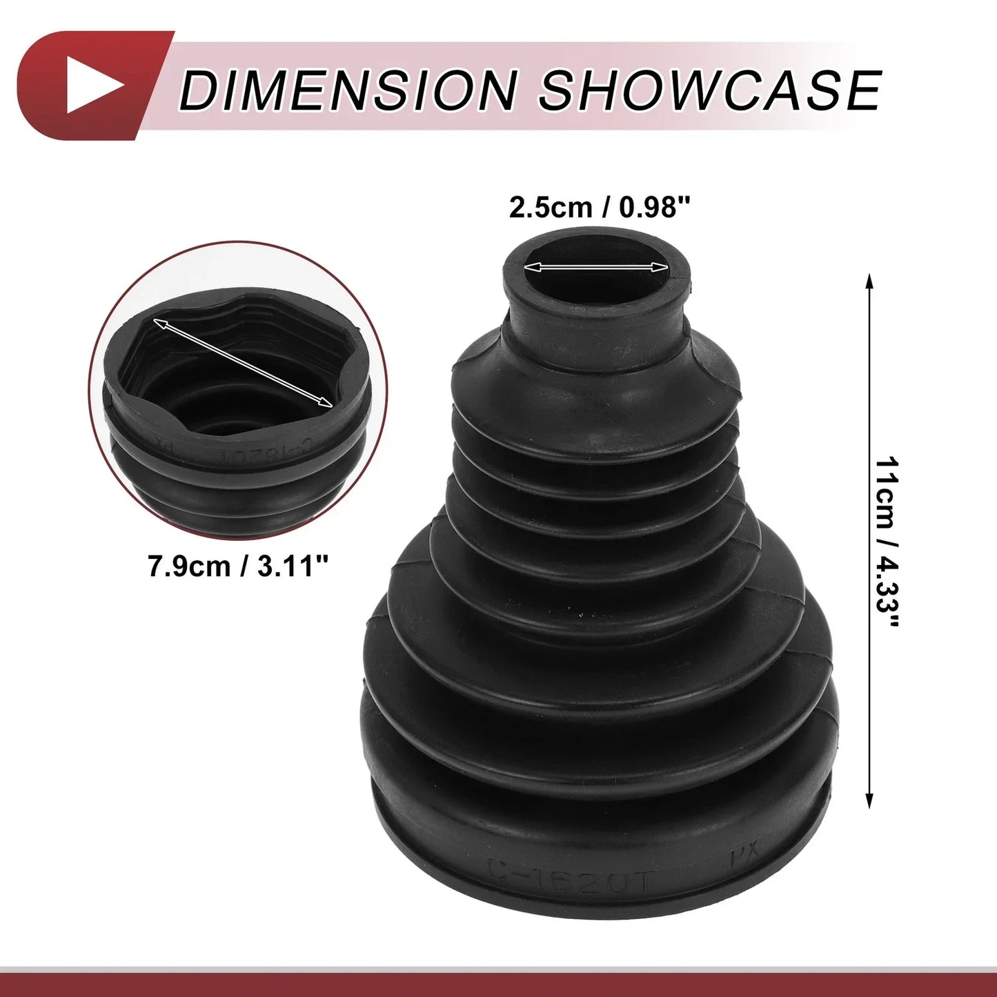 Inner CV Joint Boot Kit with Clamps for BMW 320i (2013-2018)