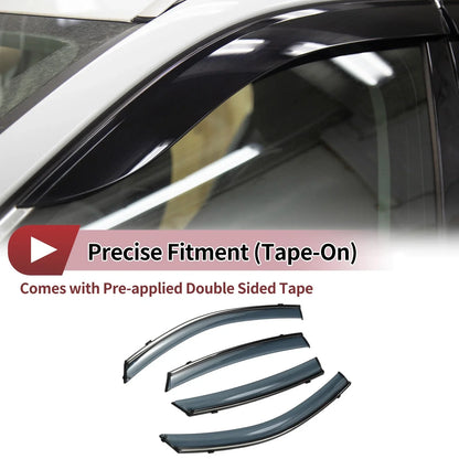 Window Deflectors for Honda Civic Side Window Vent Visors Black (2016-2021)