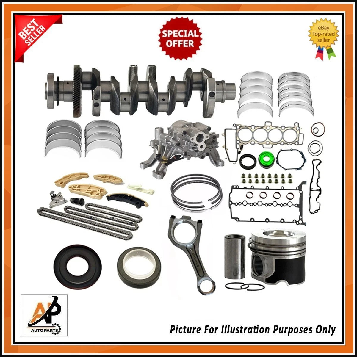 Engine Rebuild Kit with Forged Crankshaft for Land Rover Range Rover Velar (2018–2024)