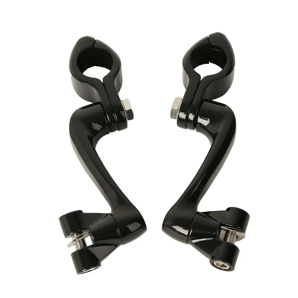 Adjustable 1.25" Highway Foot Peg Mounts for Harley Engine Guards