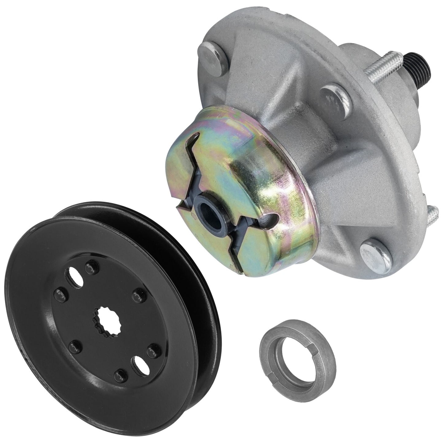 Caltric Deck Spindle Assembly with Pulley for John Deere X534 (2010–2018)