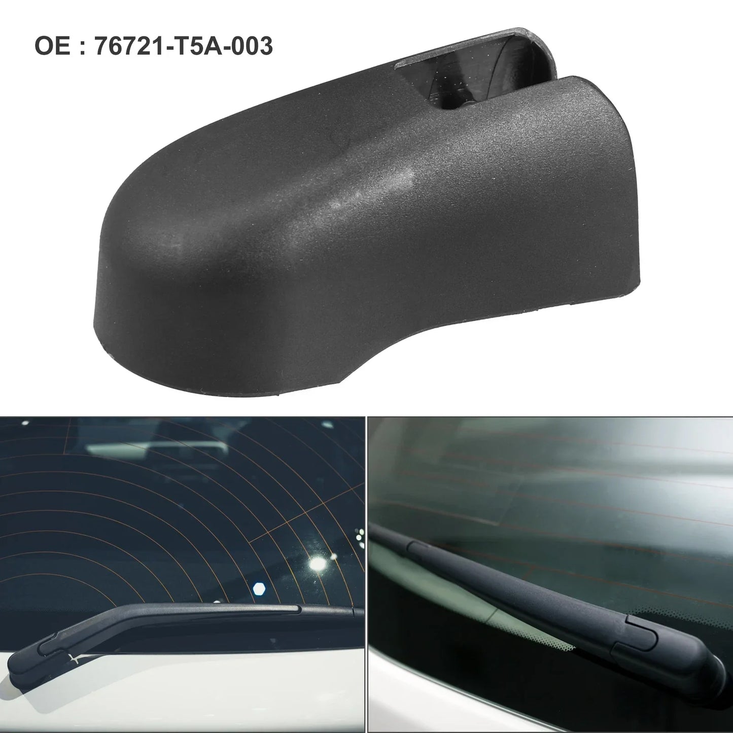 Rear Windshield Wiper Arm Cover for Honda Fit (2015-2020) Black