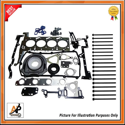 Full Engine Gasket Set Replacement with Head Bolts for Ford Transit Ranger 2.2 TDCI (2006–2016)