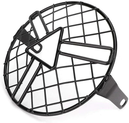 6.5" Motorcycle Headlight Mesh Grill Protect Side Mount Cover for CG125 GN125