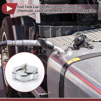 Locking Gas Cap with 2 Keys for Volvo, Scania, Iveco, Man