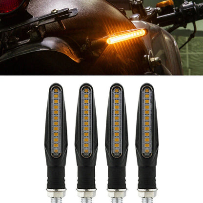 4 x Universal Motorcycle LED Amber Turn Signal Lights for Bike