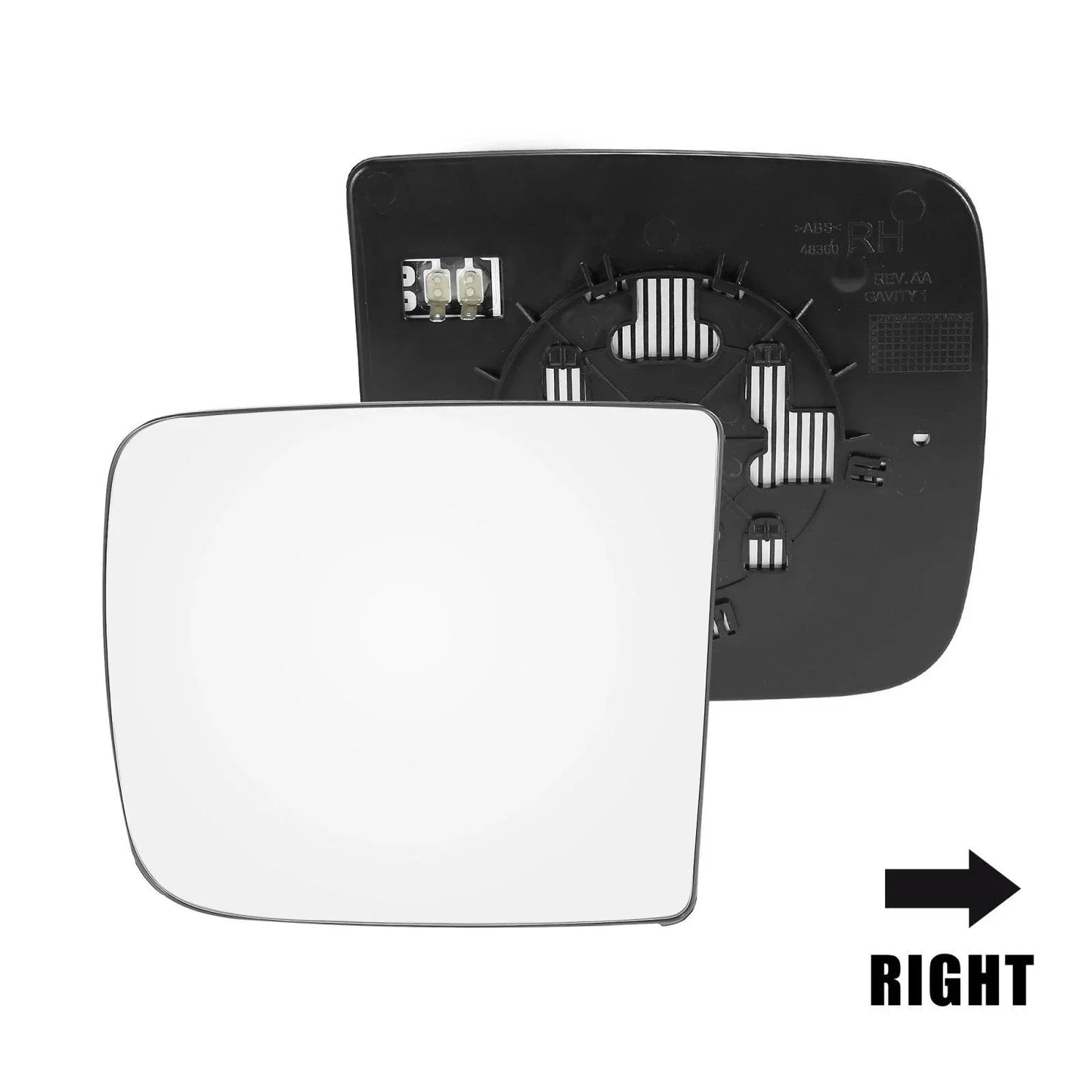 Heated Right Side Car Mirror Glass with Backing for Dodge Ram 1500 2500 3500
