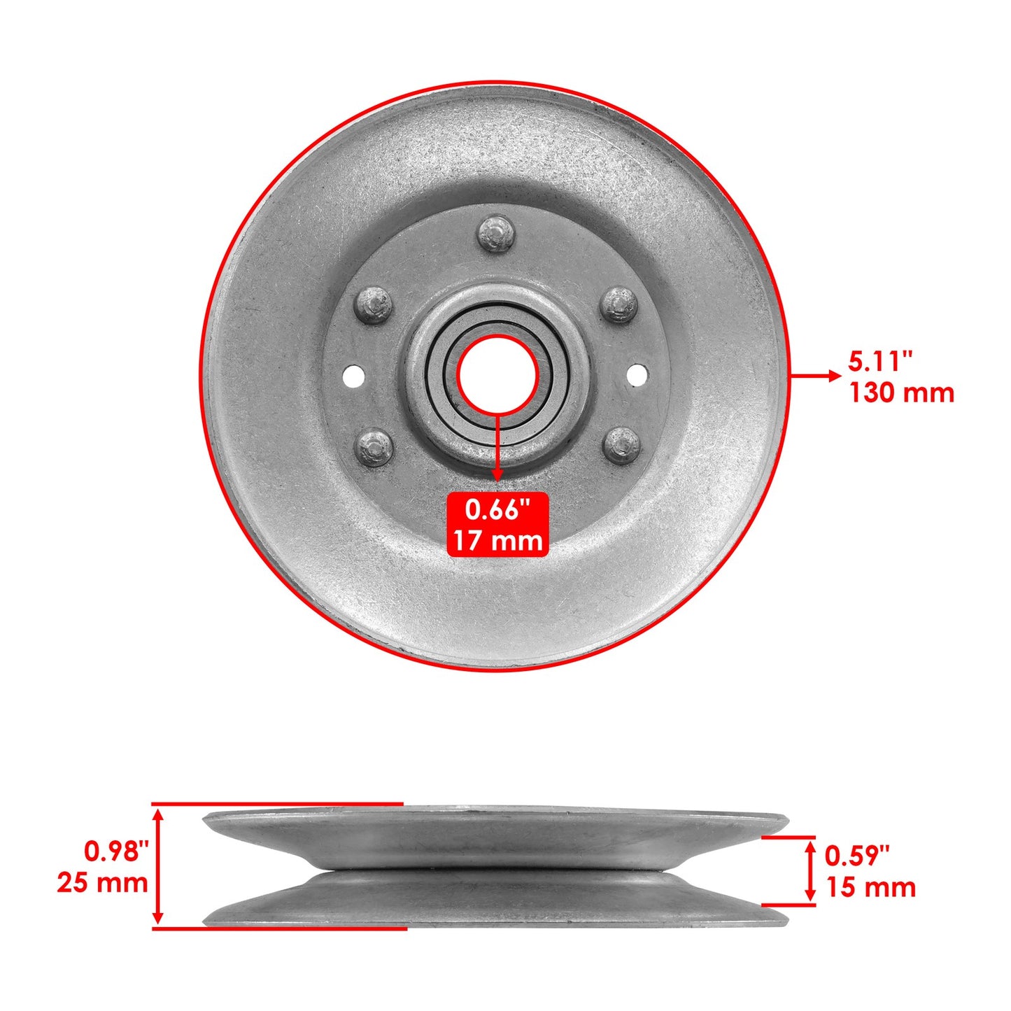 Deck Sheave Idler Pulley Replacement for John Deere MCS 2305 54 60 Inch (2000–2025)