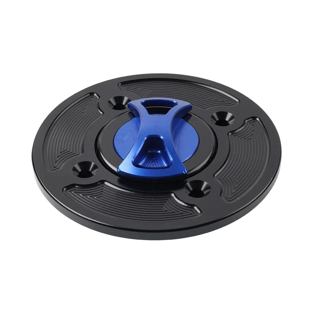 CNC Blue Gas Fuel Tank Cap Cover for DUCATI Panigale V4/S/R (2018-2021)