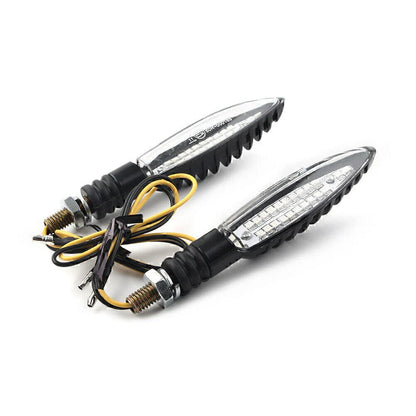 30 x LED 8MM Motorcycle Turn Signal Light Indicators Blinkers Amber Universal