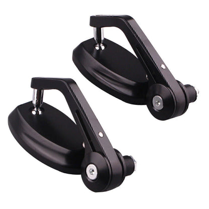 Universal 7/8" Black Bike Bar End Side Mirrors (Fits Most Models)