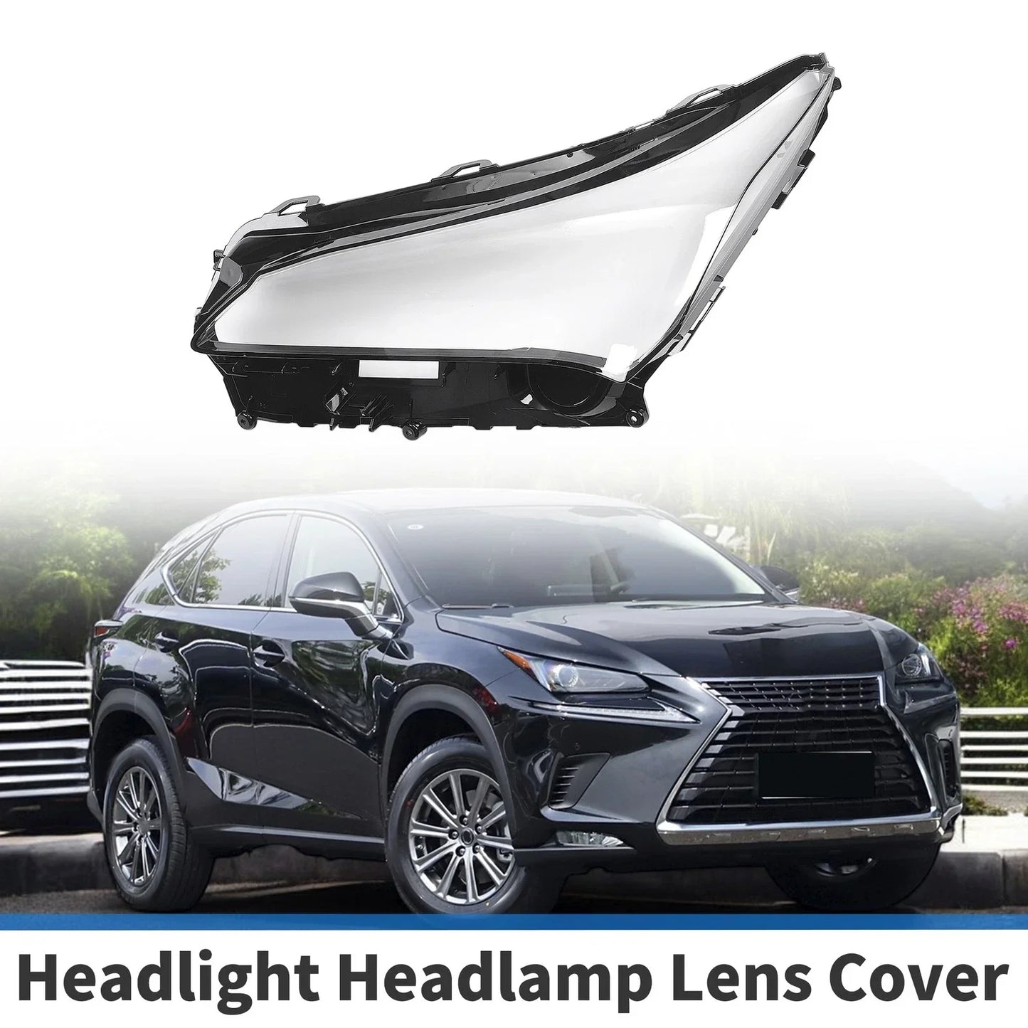 Car Front Left Headlight Lens Cover for Lexus NX200/NX300h (2014-2020)