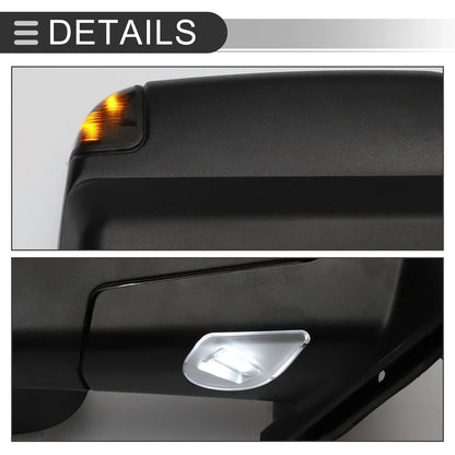 Tow Mirrors for Dodge Ram 2500 3500 2003-2009 with Puddle Lamps - 1 Pair