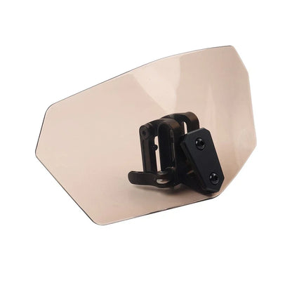 Universal Adjustable Clip-On Windshield Air Deflector - Smoke & Black