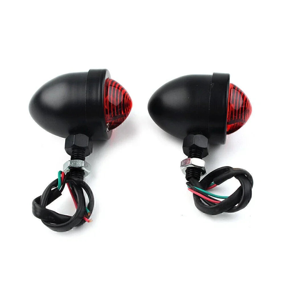 12V Turn Signal Blinker Indicator Red Light Lamp for Universal Black