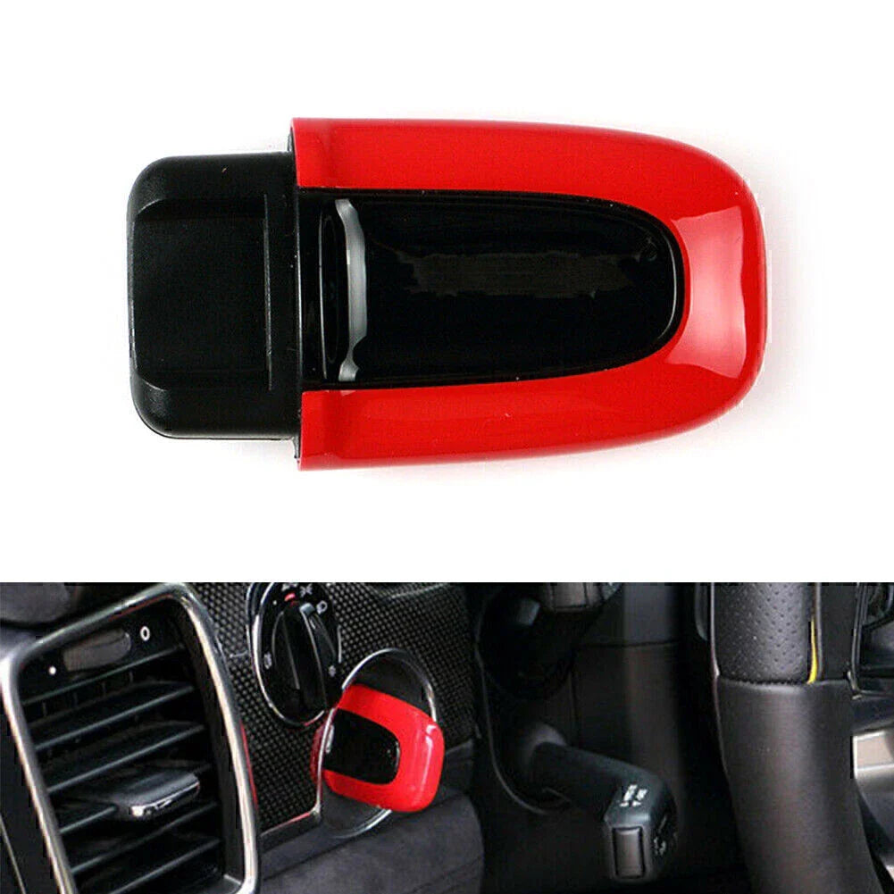 Red ABS One Button Start Key Cover Case for Macan (2015-2023)