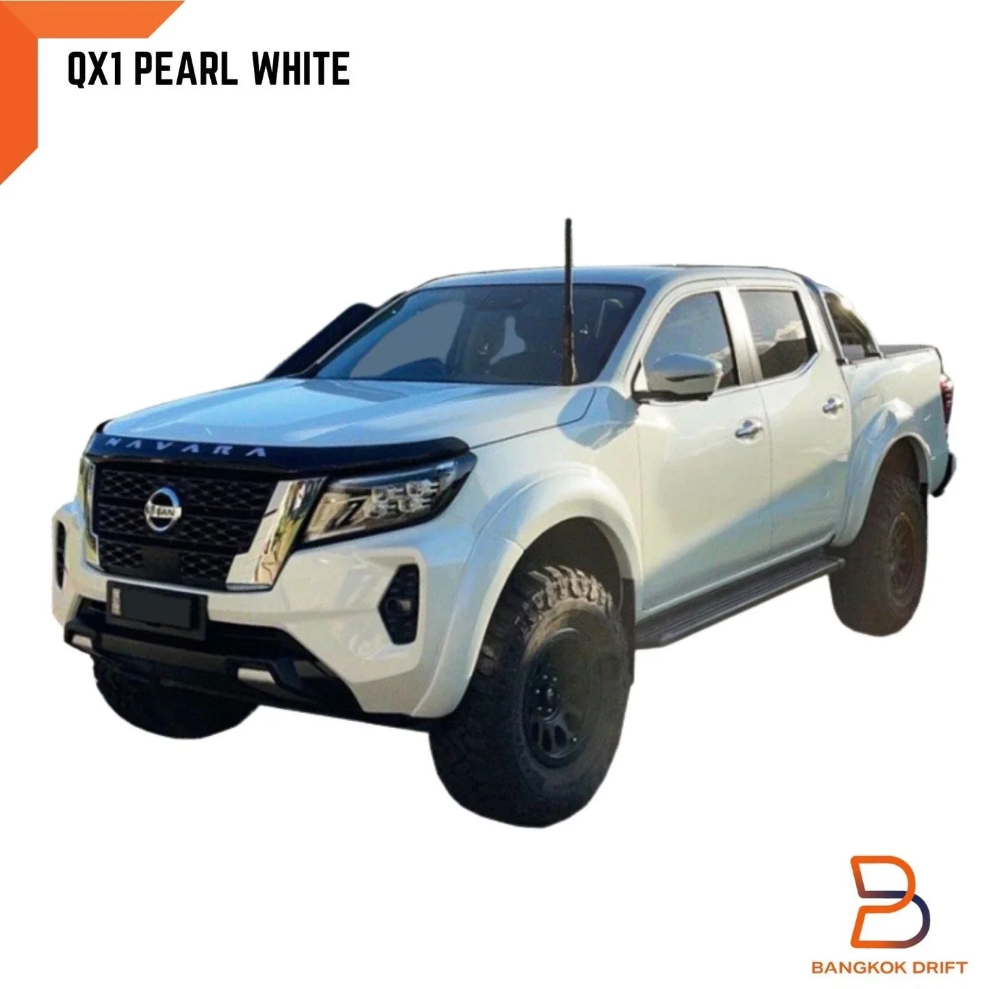 White Pearl QX1 Fender Flares for Nissan Navara D23 (2021-2023)