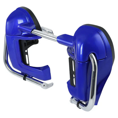 Lower Vented Blue Fairings & Engine Guard Bar for Harley Touring (1997-2008)