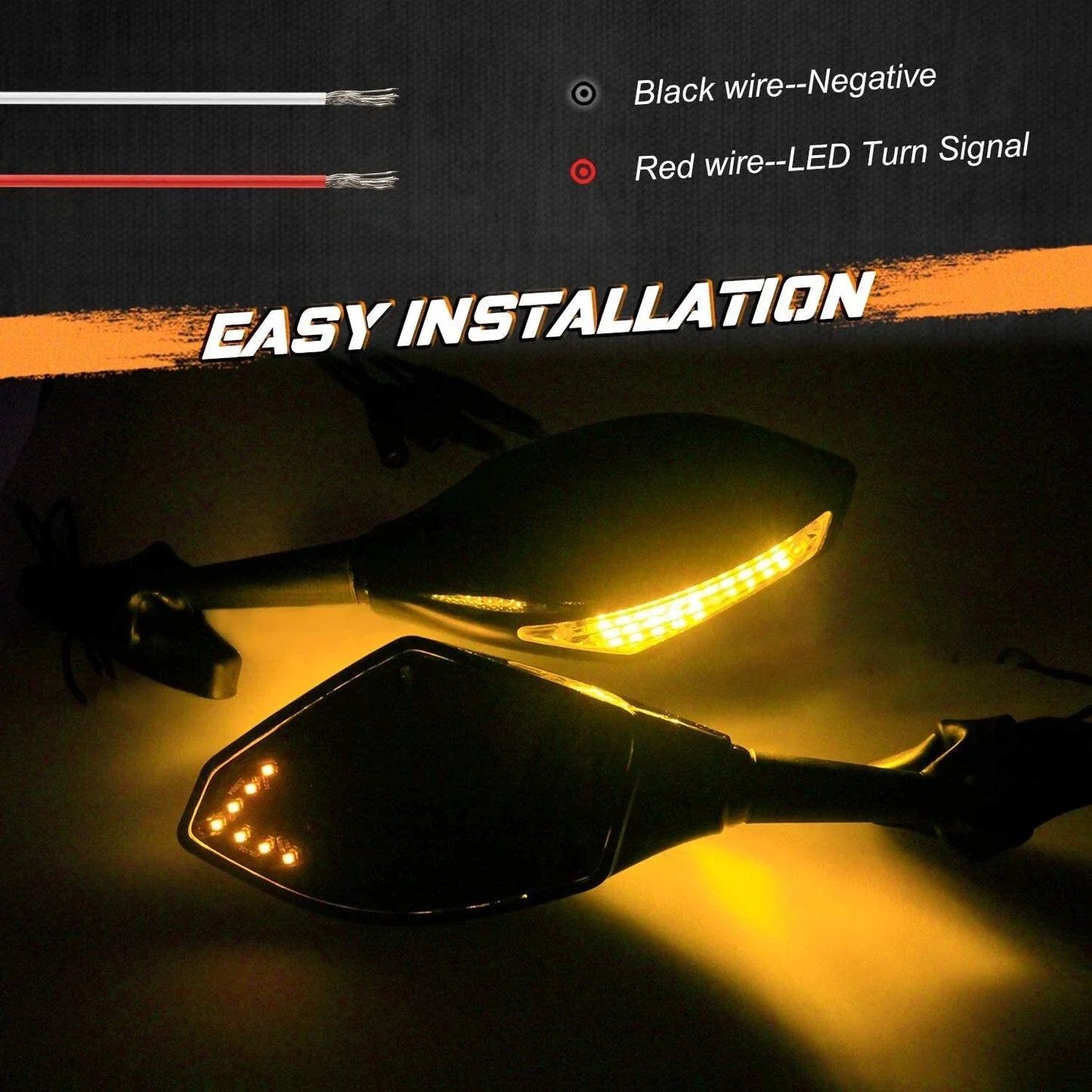 LED Turn Signal Mirrors for Yamaha YZF600R FZ6R R6 R1 (1996-2023)