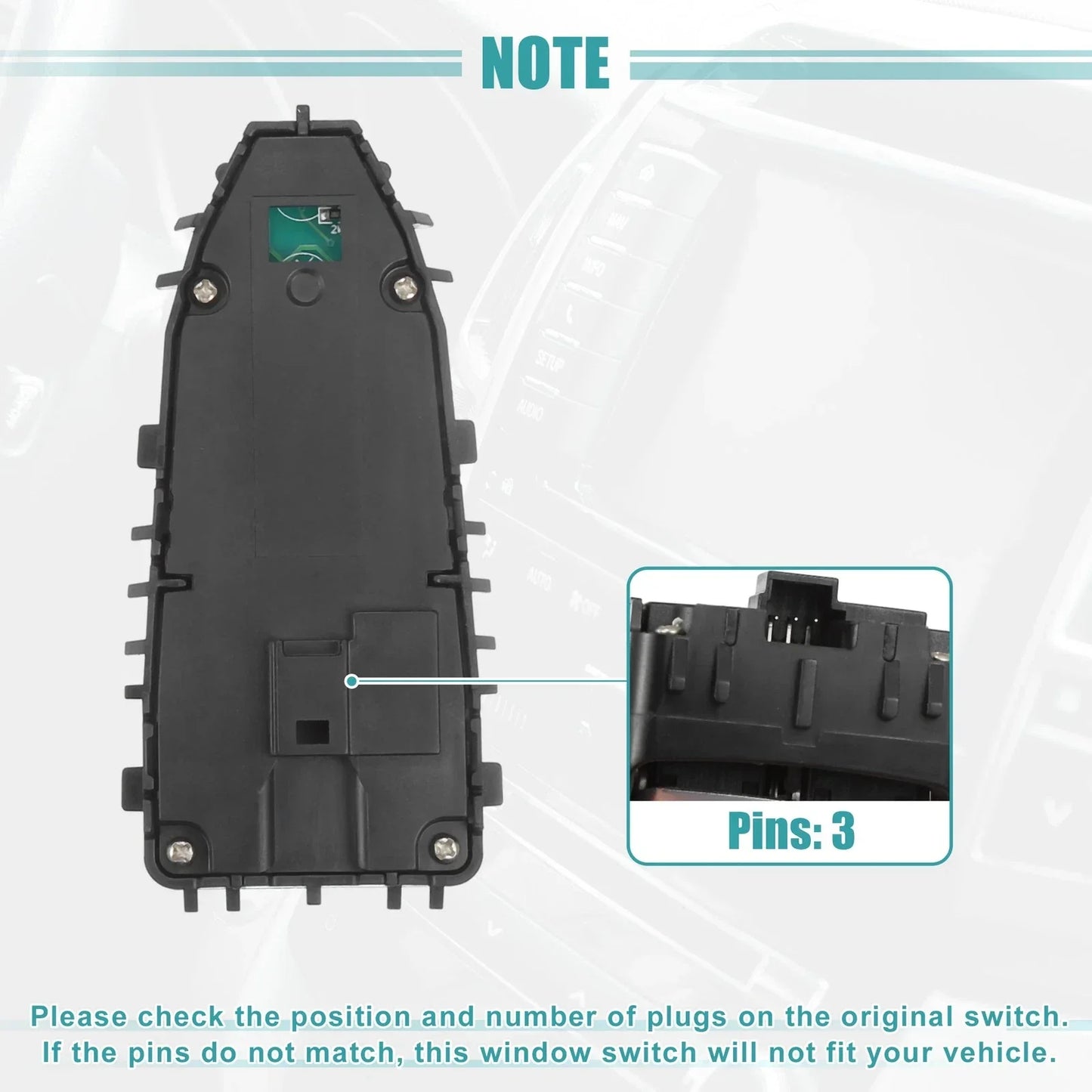 Power Window Switch for Mercedes-Benz C300 C43 C63 (2015-2020)